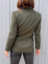 Charger l'image dans la galerie, Veste vintage Nadège - Laine & cachemire vert. Taille S, 36, 38. Cyrillus.