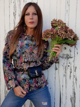 Charger l'image dans la galerie, Veste vintage Lucile - En Jacquard fleuri. Taille L, 40, 42. Nathalie Andersen. Made in France