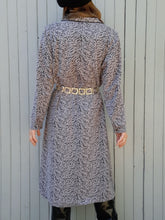 Charger l'image dans la galerie, Robe vintage Marceline - Imprimé zébré parme et noir. Taille XXL, 44, 46.
