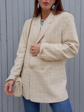 Charger l'image dans la galerie, Blazer vintage Amélie - A carreaux. Boyfriend. Taille XXL, 44, 46. Cacharel. Made in France