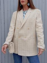 Charger l'image dans la galerie, Blazer vintage Amélie - A carreaux. Boyfriend. Taille XXL, 44, 46. Cacharel. Made in France