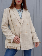 Charger l'image dans la galerie, Blazer vintage Amélie - A carreaux. Boyfriend. Taille XXL, 44, 46. Cacharel. Made in France