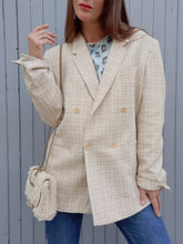 Charger l'image dans la galerie, Blazer vintage Amélie - A carreaux. Boyfriend. Taille XXL, 44, 46. Cacharel. Made in France