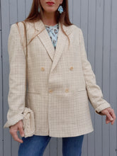 Charger l'image dans la galerie, Blazer vintage Amélie - A carreaux. Boyfriend. Taille XXL, 44, 46. Cacharel. Made in France