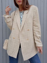 Charger l'image dans la galerie, Blazer vintage Amélie - A carreaux. Boyfriend. Taille XXL, 44, 46. Cacharel. Made in France