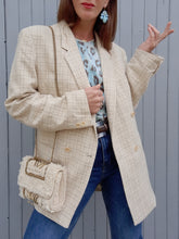 Charger l'image dans la galerie, Blazer vintage Amélie - A carreaux. Boyfriend. Taille XXL, 44, 46. Cacharel. Made in France