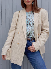 Charger l'image dans la galerie, Blazer vintage Amélie - A carreaux. Boyfriend. Taille XXL, 44, 46. Cacharel. Made in France