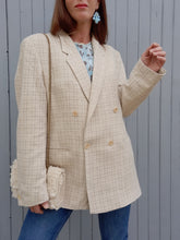 Charger l'image dans la galerie, Blazer vintage Amélie - A carreaux. Boyfriend. Taille XXL, 44, 46. Cacharel. Made in France