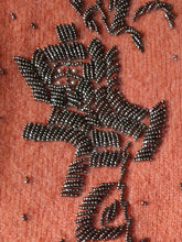 Charger l'image dans la galerie, Cardigan "Seconde" Victoria - Laine & Angora orange à perles bronzes. Taille M, 38, 40. Alain Manoukian.