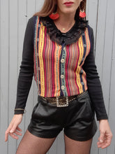 Charger l'image dans la galerie, Haut "Seconde" Perette - Col en tulle froncé. Taille S, 36, 38. Côte Anglaise. Made in France.