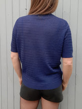 Charger l'image dans la galerie, Gilet vintage Anita - Bleu marine. Taille M, 38, 40. Montagut Paris. Made in France.