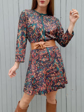 Charger l'image dans la galerie, Robe vintage Marie - Taille basse. Imprimé géométrique. Taille M, 38, 40. Marcelle Griffon.