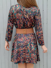 Charger l'image dans la galerie, Robe vintage Marie - Taille basse. Imprimé géométrique. Taille M, 38, 40. Marcelle Griffon.