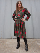 Charger l'image dans la galerie, Robe vintage Josiane - Plissée à double boutonnage. Taille L, 40, 42.