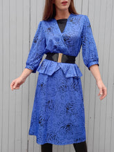 Charger l'image dans la galerie, Robe vintage Charlotte - A basque. Taille M, 38, 40. Made in Tunisie