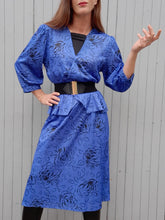 Charger l'image dans la galerie, Robe vintage Charlotte - A basque. Taille M, 38, 40. Made in Tunisie