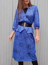 Charger l'image dans la galerie, Robe vintage Charlotte - A basque. Taille M, 38, 40. Made in Tunisie
