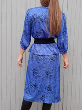 Charger l'image dans la galerie, Robe vintage Charlotte - A basque. Taille M, 38, 40. Made in Tunisie