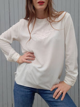 Charger l'image dans la galerie, Blouse vintage Chantal - Broderie fantaisie. Taille M, 38, 40. Franck Fils Paris. Made in France.
