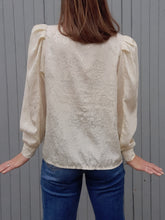 Charger l'image dans la galerie, Chemisier vintage Lorraine - Irisé fleuri ton sur ton. Taille M, 38, 40.