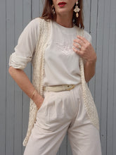 Charger l'image dans la galerie, Blouse vintage Chantal - Broderie fantaisie. Taille M, 38, 40. Franck Fils Paris. Made in France.