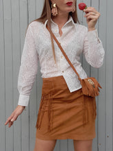 Charger l'image dans la galerie, Chemisier vintage Melissa - Guipure blanc. Taille S, 36, 38.