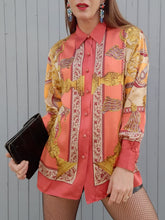 Charger l'image dans la galerie, Chemisier vintage Margaux - Imprimé foulard en Soie. Taille M, 38, 40. Renato Nucci. Made in France.