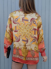 Charger l'image dans la galerie, Chemisier vintage Margaux - Imprimé foulard en Soie. Taille M, 38, 40. Renato Nucci. Made in France.