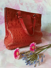 Charger l'image dans la galerie, Sac vintage Éléonore - En cuir souple rouille orangé. Furla.