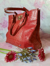 Charger l'image dans la galerie, Sac vintage Éléonore - En cuir souple rouille orangé. Furla.