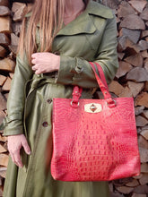 Charger l'image dans la galerie, Sac vintage Éléonore - En cuir souple rouille orangé. Furla.