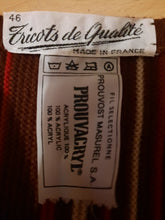 Charger l'image dans la galerie, Ensemble vintage Lisa - Gilet et jupe en maille rayée. Taille M, 38, 40.Tricots de qualité. Made in France.