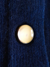 Charger l'image dans la galerie, Jupe vintage Babeth - Bleu marine à boutons, coupe droite. Taille M, 38, 40. Made in France.