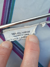Charger l'image dans la galerie, Parapluie pliant vintage Vivianne - Gris clair à rayures. Pierre Vaux. Made in France.