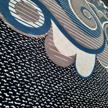 Charger l'image dans la galerie, Foulard vintage Morgan - En pure soie. Volutes. Lanvin Paris. Made in France.