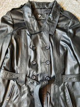 Charger l'image dans la galerie, Veste vintage Ilda - Cuir d'agneau noir. Taille M, 38, 40. YKS Leather
