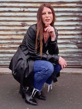 Charger l'image dans la galerie, Veste vintage Ilda - Cuir d'agneau noir. Taille M, 38, 40. YKS Leather