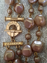 Charger l'image dans la galerie, Collier Darcy - Double rangs de perles champagnes. Agatha. Made in France