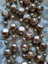 Charger l'image dans la galerie, Collier Darcy - Double rangs de perles champagnes. Agatha. Made in France