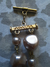 Charger l'image dans la galerie, Collier Darcy - Double rangs de perles champagnes. Agatha. Made in France