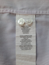 Charger l'image dans la galerie, Chemise "Seconde" Olivier - Blanche à fines rayures roses. Fitted. Taille L, 40, 42. Calvin Klein.