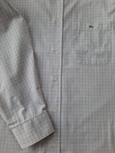 Charger l'image dans la galerie, Chemise "Seconde" Simon - Grise à carreaux blanc. Taille M, 38, 40. Lacoste.