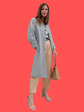 Charger l'image dans la galerie, Trench vintage Véra - Bleu ciel évasé. Taille L, 40, 42. C&A vintage. Made in West Germany