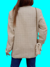 Charger l'image dans la galerie, Blazer vintage Amélie - A carreaux. Boyfriend. Taille XXL, 44, 46. Cacharel. Made in France