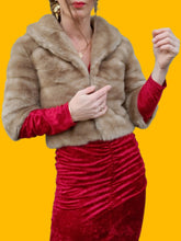Charger l'image dans la galerie, Boléro / Veste vintage Chloé- Fourrure synthétique marron. Taille S, 36, 38. Made in France.