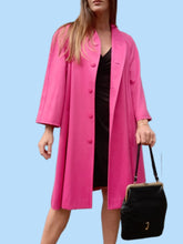 Charger l'image dans la galerie, Manteau vintage Solveig - Laine rose, oversize. Taille M, L, 38, 40, 42