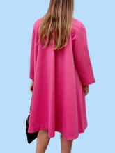 Charger l'image dans la galerie, Manteau vintage Solveig - Laine rose, oversize. Taille M, L, 38, 40, 42