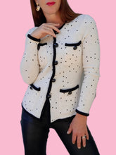 Charger l'image dans la galerie, Cardigan "Seconde" Phœbe - Perles fantaisies. Taille XS, 34, 36. Made in Italy