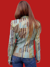 Charger l'image dans la galerie, Blazer "Seconde" Élise - Bleu à imprimé. Taille S, 36, 38. Bazar. Christian Lacroix.