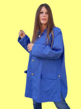 Charger l'image dans la galerie, Coupe vent vintage Luna - Bleu roi. Taille XXL, 44, 46. Dispari by Incom
